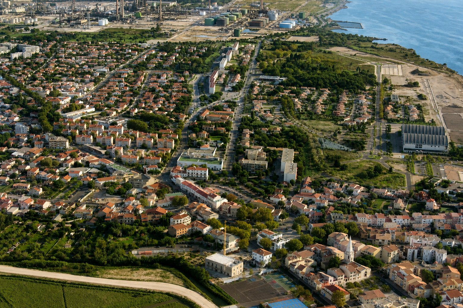 Vue panoramique de Berre-l'Étang