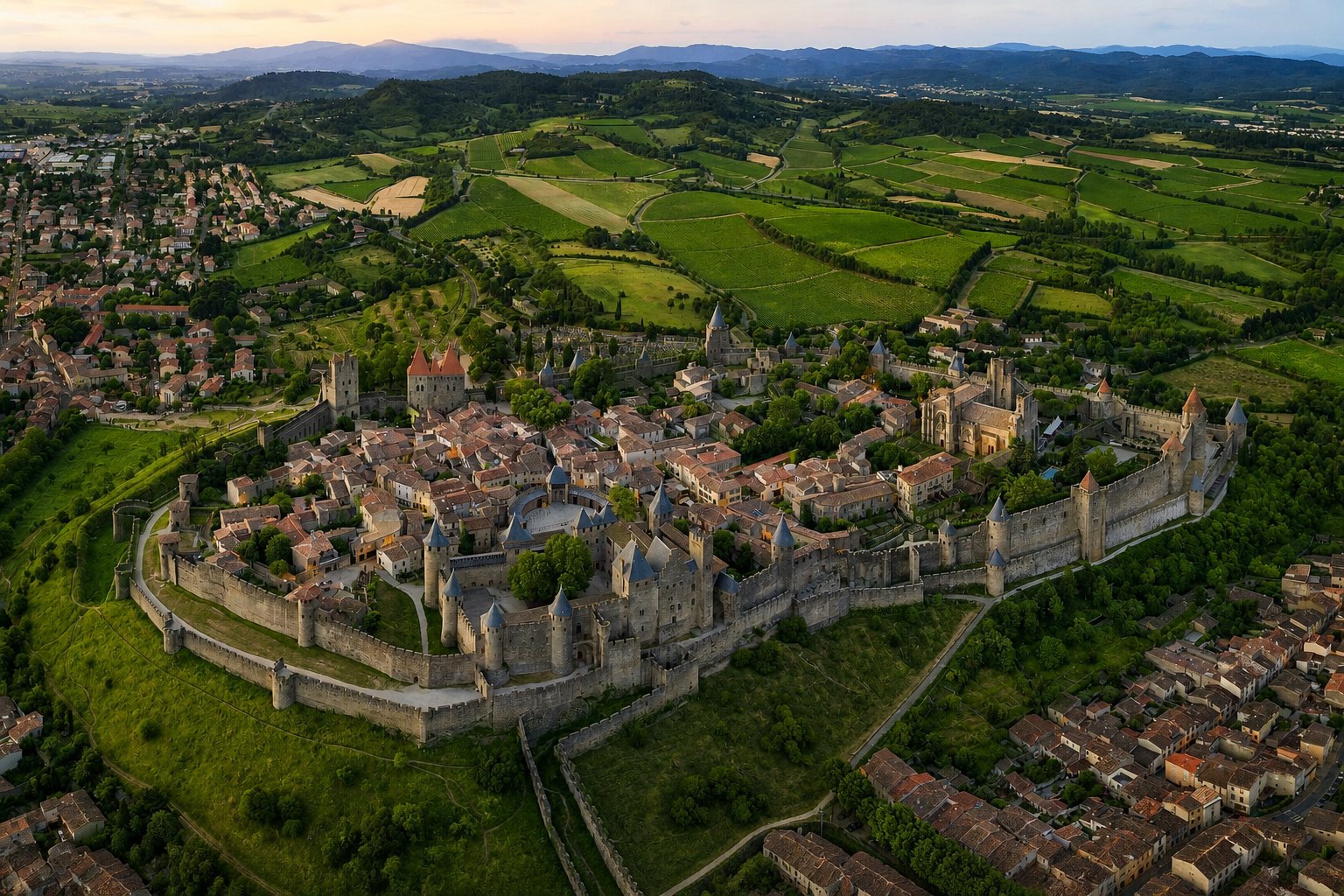 Vue panoramique de Carcassonne