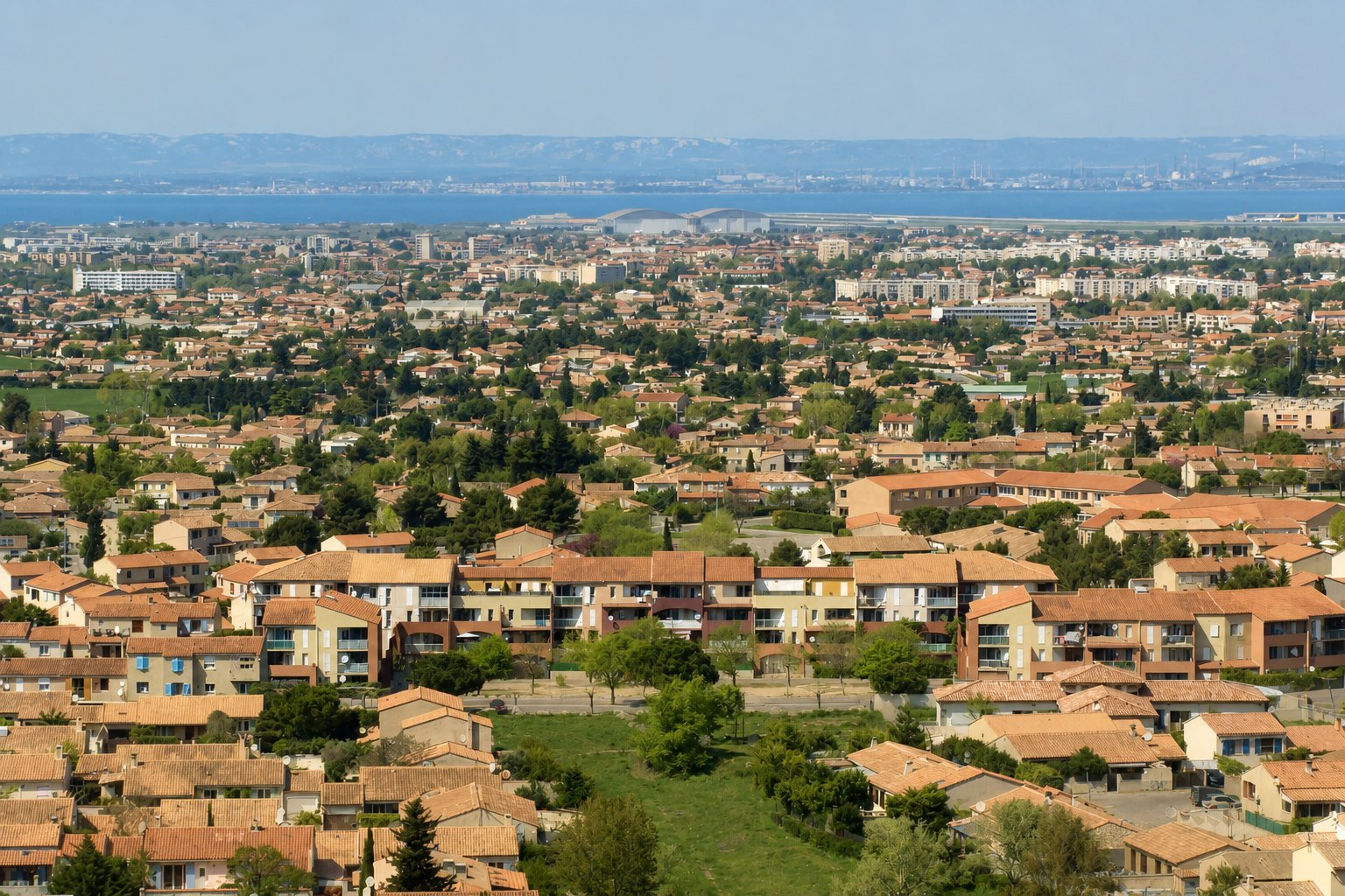 Vue panoramique de Gignac-la-Nerthe