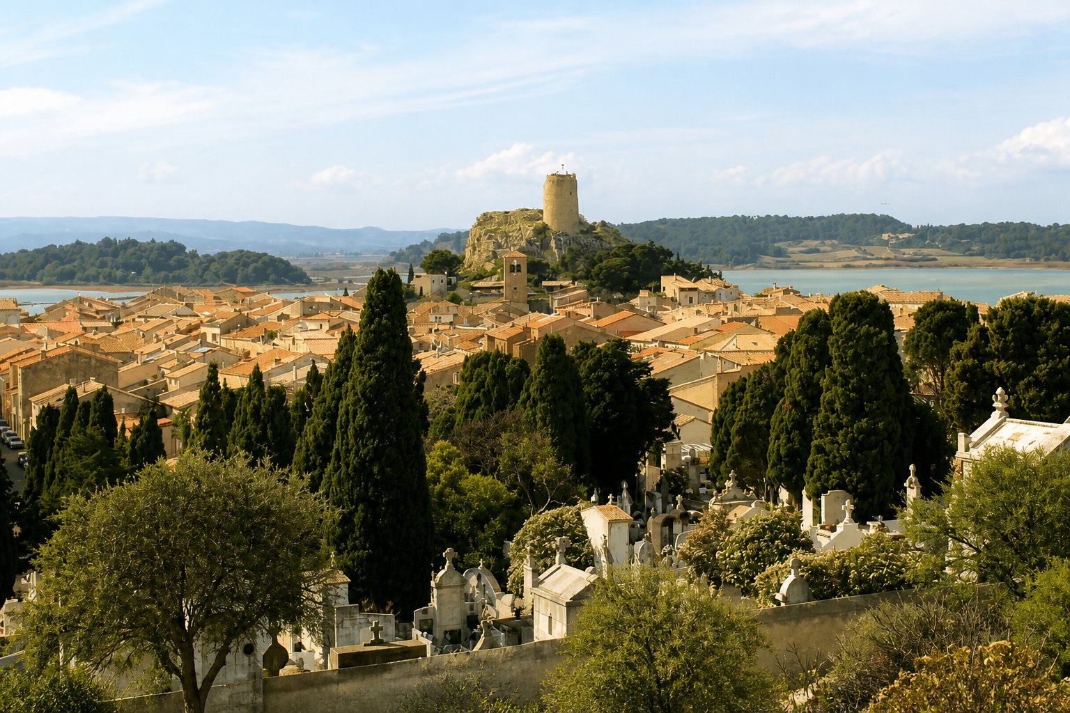 Vue panoramique de Gruissan