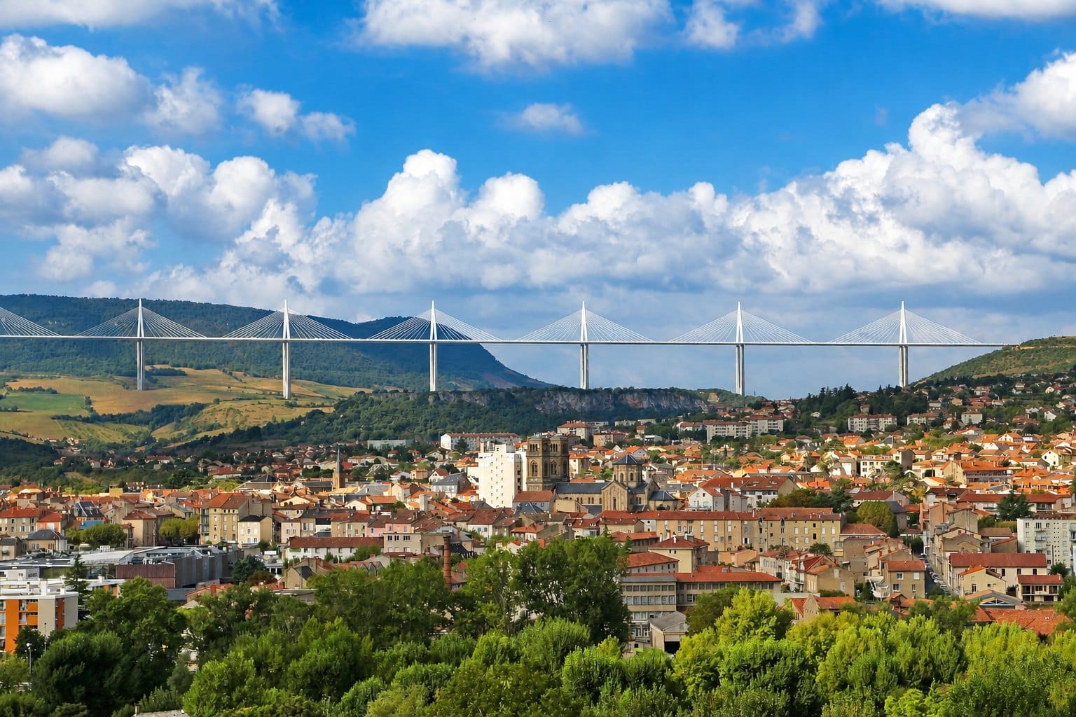 Vue panoramique de Millau