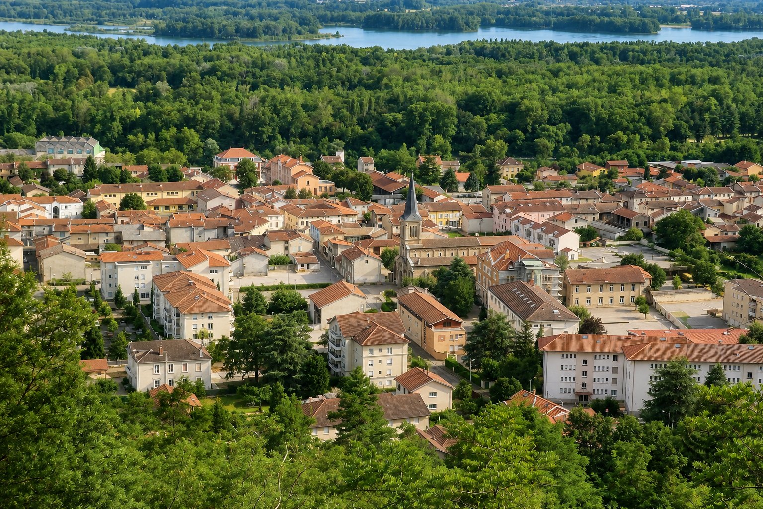 Vue panoramique de Miribel