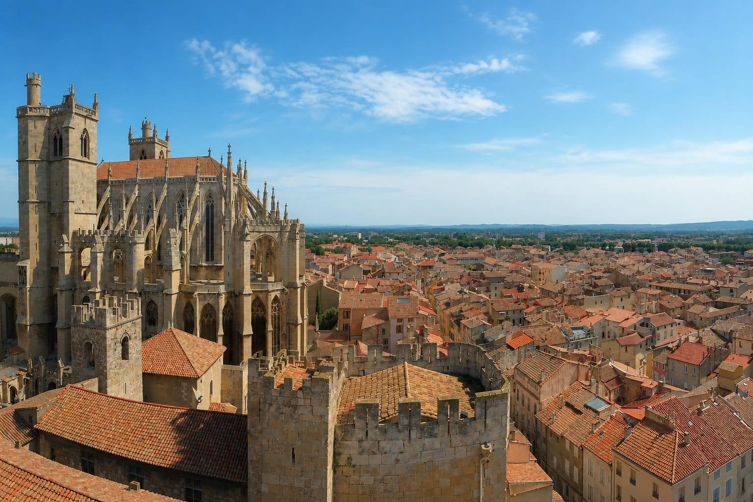 Vue panoramique de Narbonne