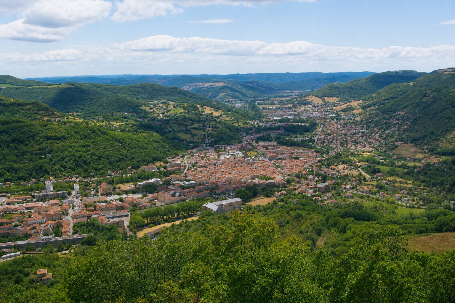 Vue panoramique de Saint-Affrique